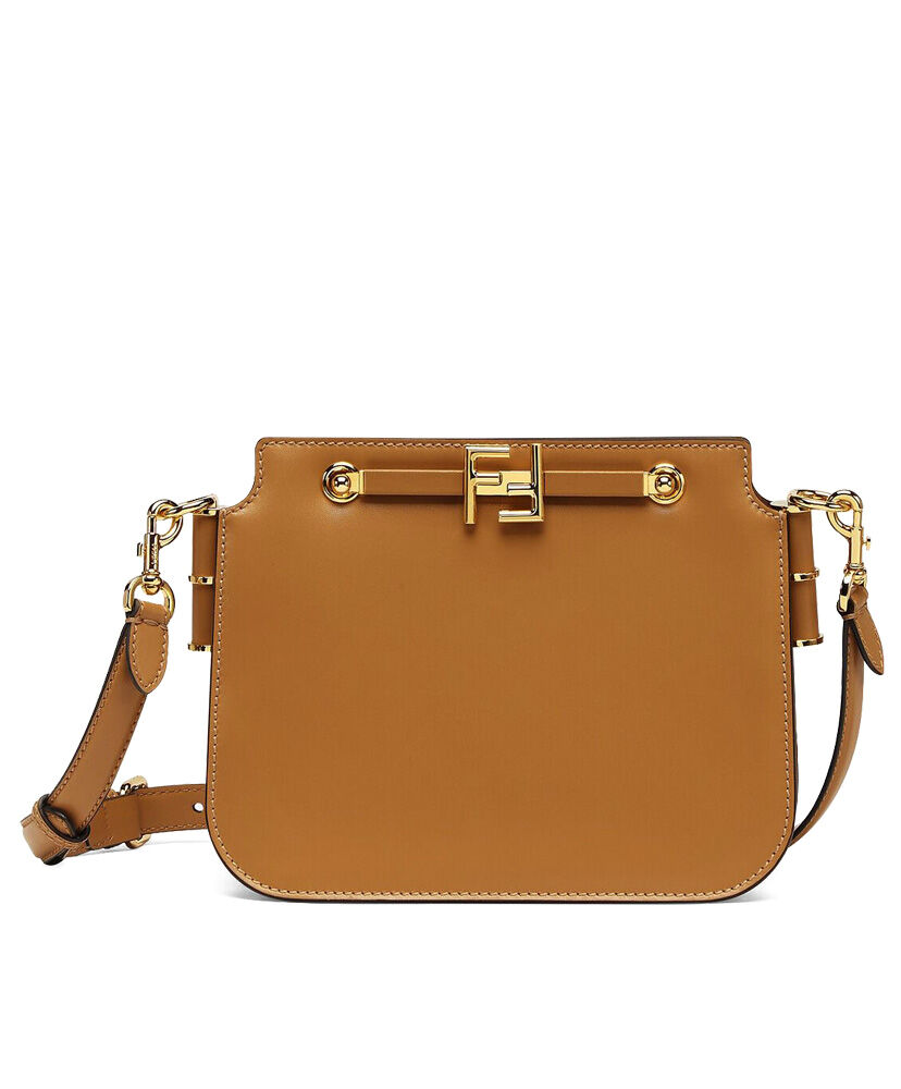 Fendi Touch Gusseted Bag 8BT349 Brown